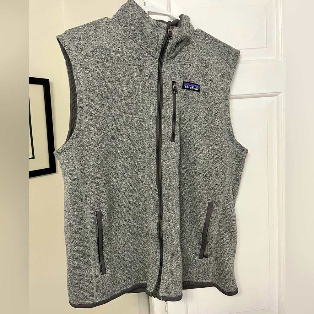 Patagonia Better Sweater Vest Mens Large Gray Fleece Full Zip Adult
